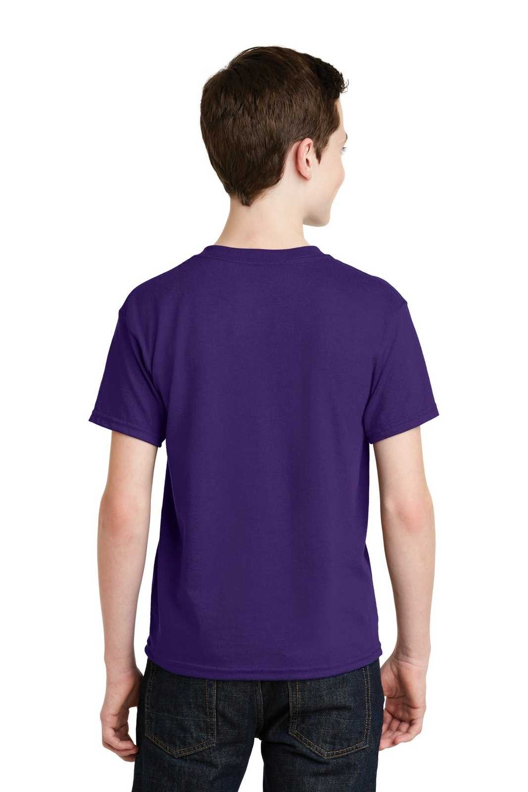 Gildan 8000B Youth Dryblend 50 Cotton/50 Poly T-Shirt - Purple - HIT a Double
