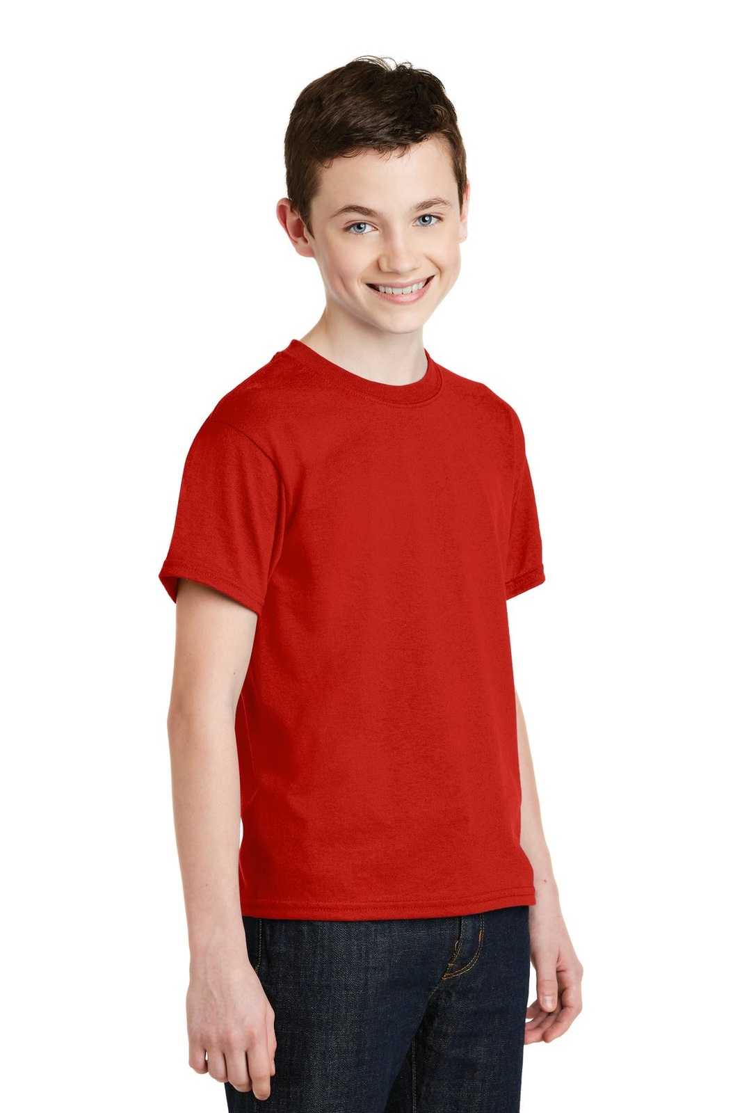 Gildan 8000B Youth Dryblend 50 Cotton/50 Poly T-Shirt - Red - HIT a Double