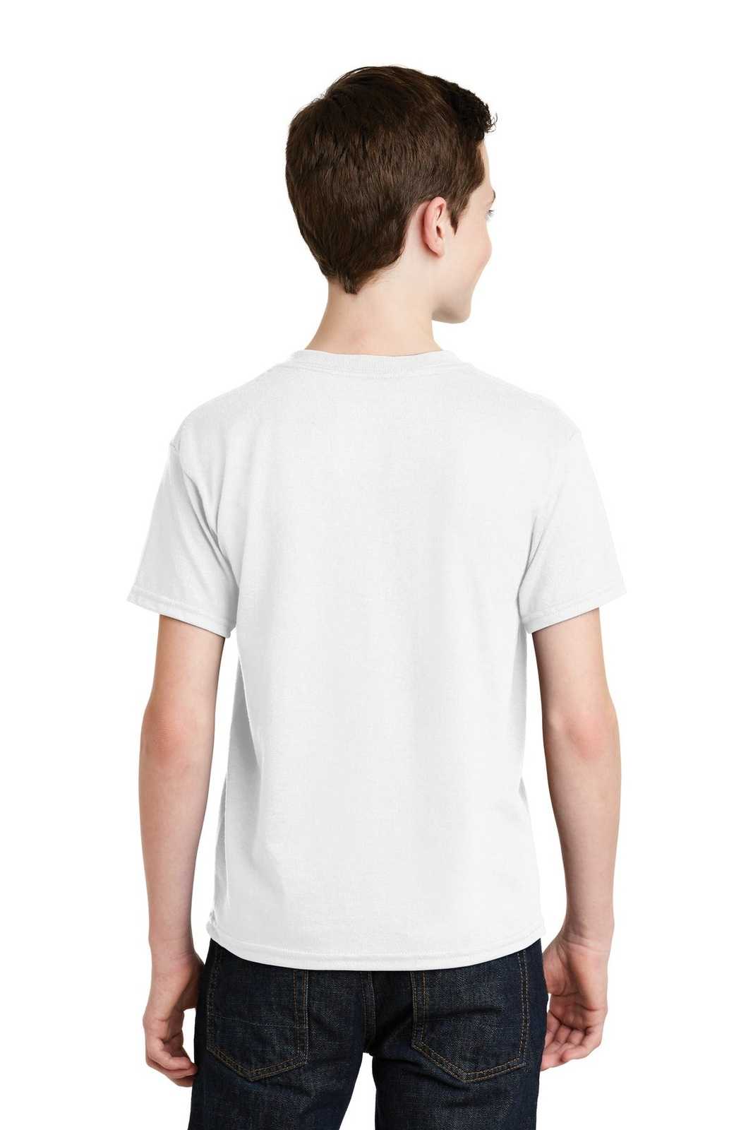 Gildan 8000B Youth Dryblend 50 Cotton/50 Poly T-Shirt - White - HIT a Double