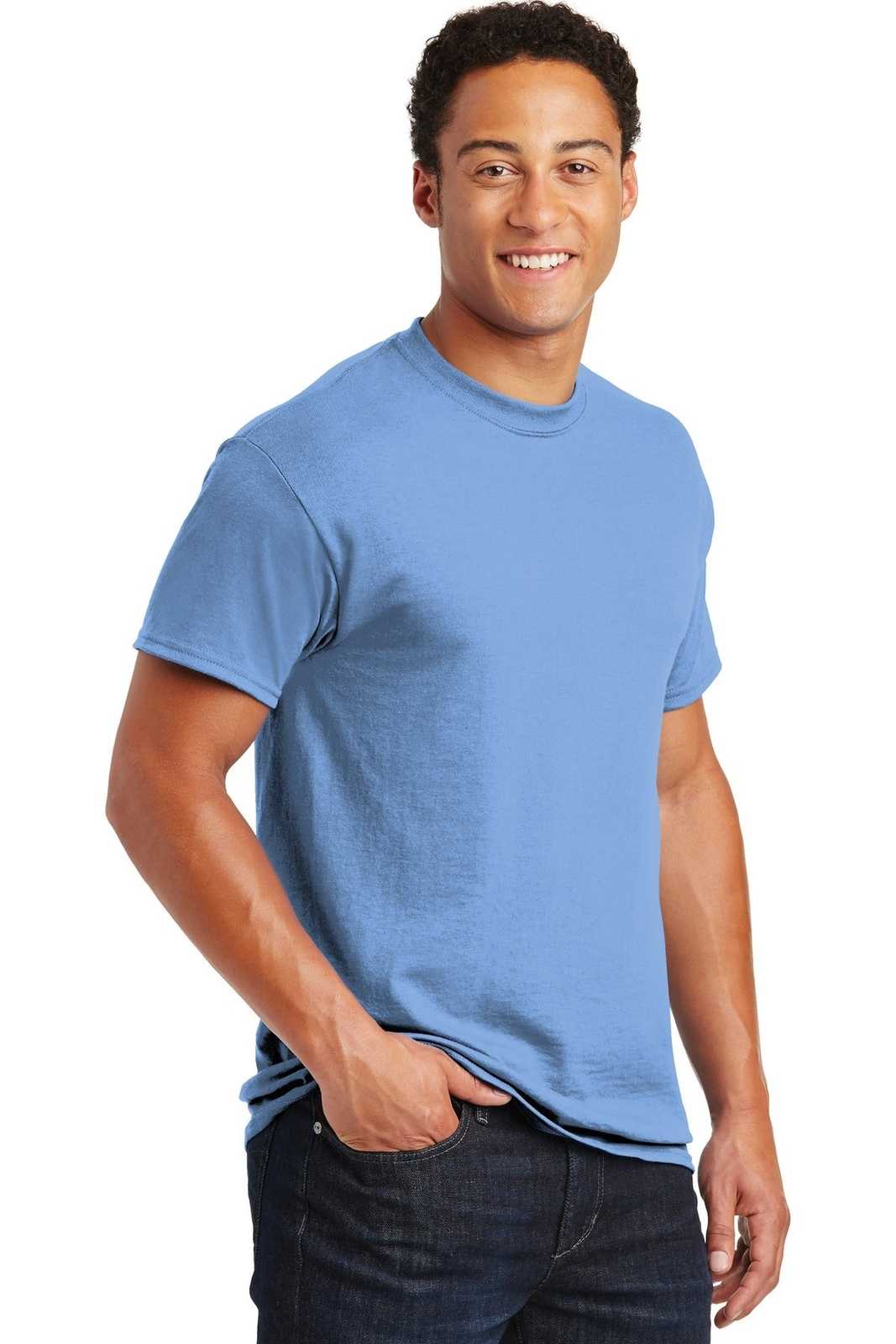 Gildan 8000 Dryblend 50 Cotton/50 Poly T-Shirt - Carolina Blue - HIT a Double