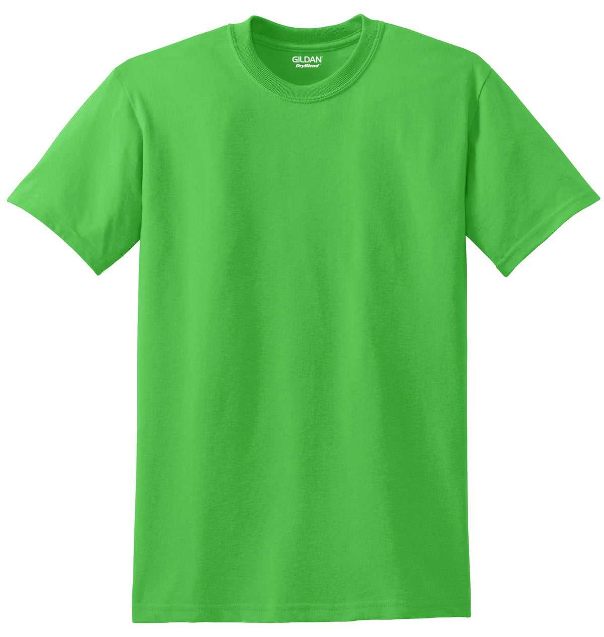 Gildan 8000 Dryblend 50 Cotton/50 Poly T-Shirt - Electric Green - HIT a Double