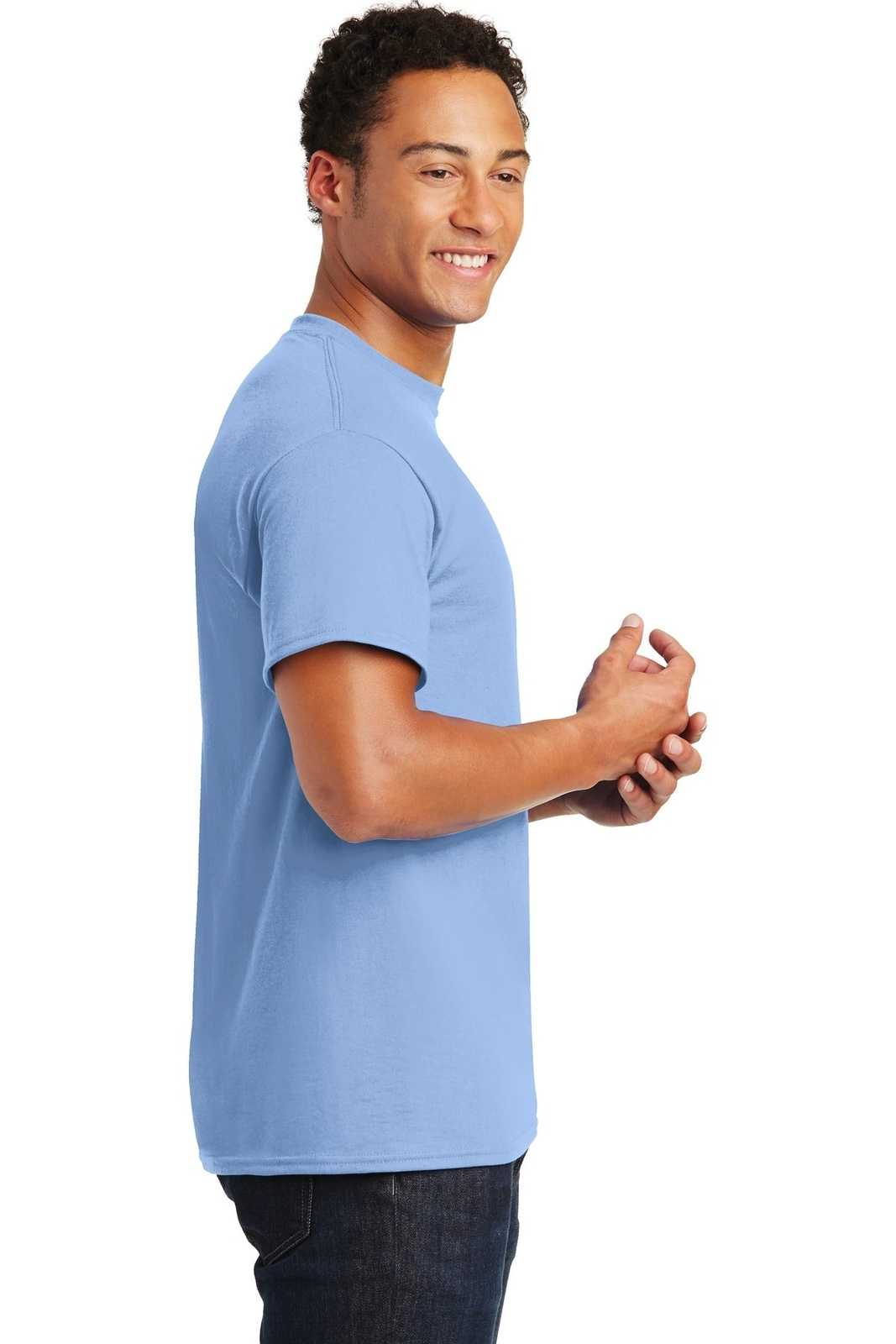 Gildan 8000 Dryblend 50 Cotton/50 Poly T-Shirt - Light Blue - HIT a Double