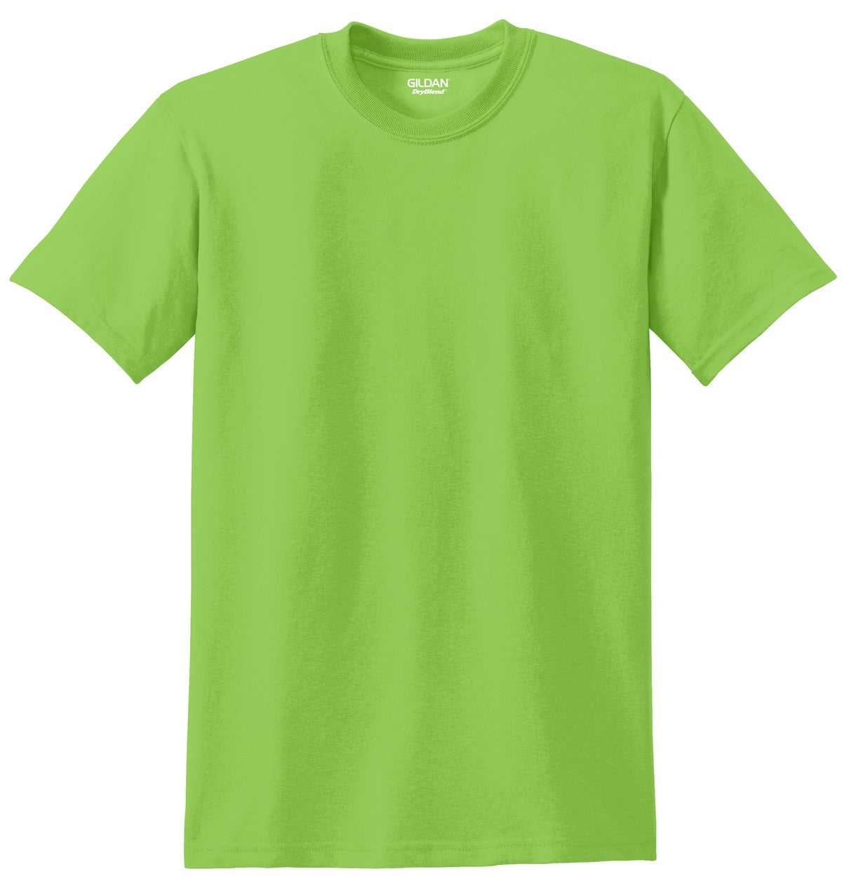 Gildan 8000 Dryblend 50 Cotton/50 Poly T-Shirt - Lime - HIT a Double
