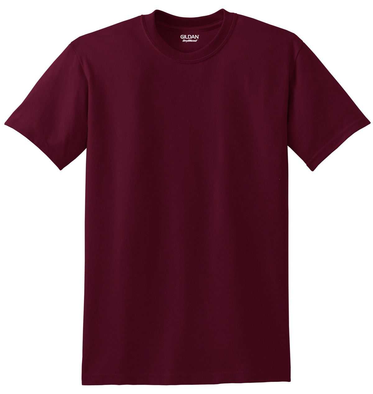 Gildan 8000 Dryblend 50 Cotton/50 Poly T-Shirt - Maroon - HIT a Double