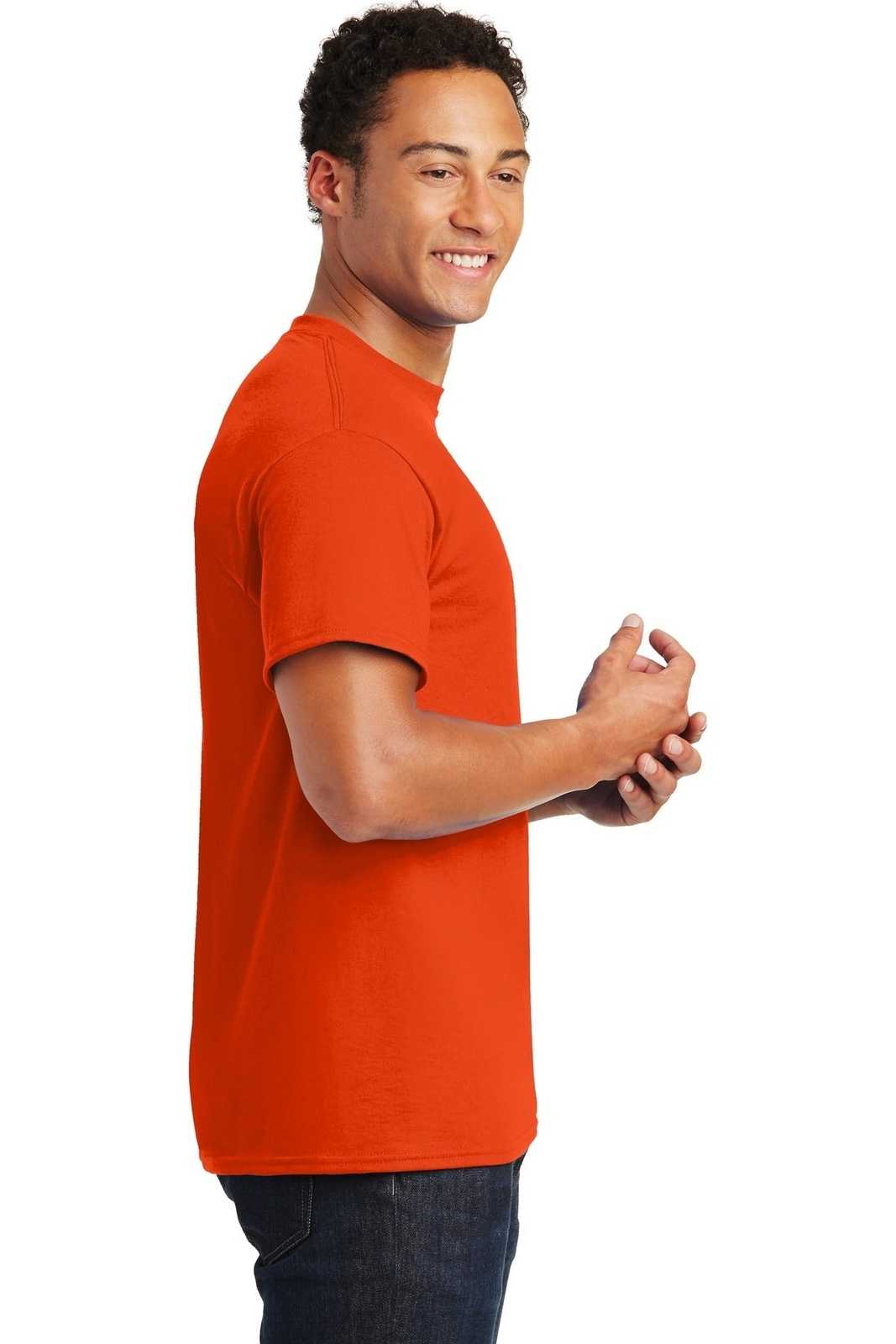 Gildan 8000 Dryblend 50 Cotton/50 Poly T-Shirt - Orange - HIT a Double