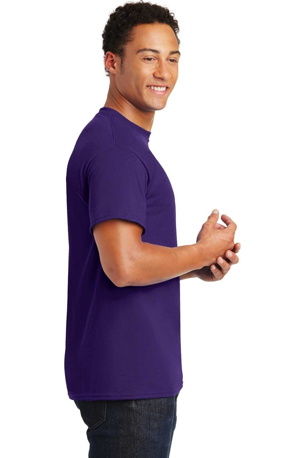Gildan 8000 Dryblend 50 Cotton/50 Poly T-Shirt - Purple - HIT a Double