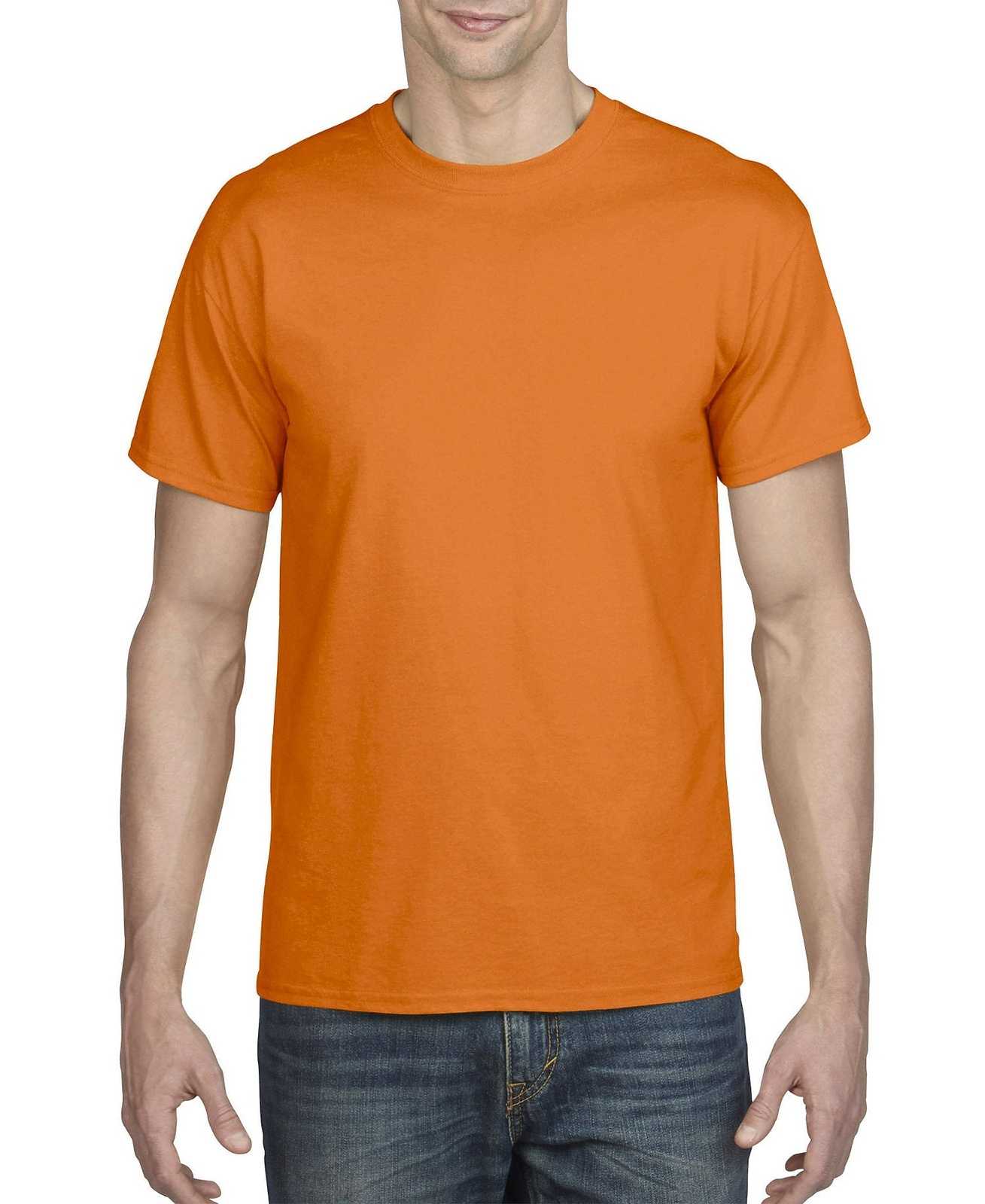 Gildan 8000 Dryblend 50 Cotton/50 Poly T-Shirt - S Orange - HIT a Double