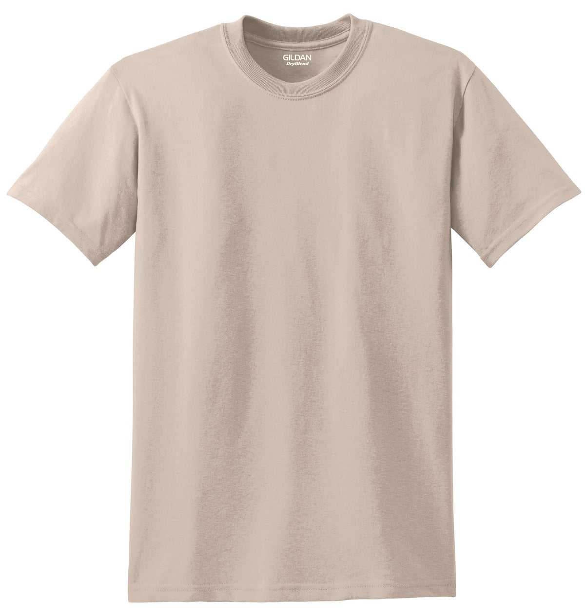 Gildan 8000 Dryblend 50 Cotton/50 Poly T-Shirt - Sand - HIT a Double