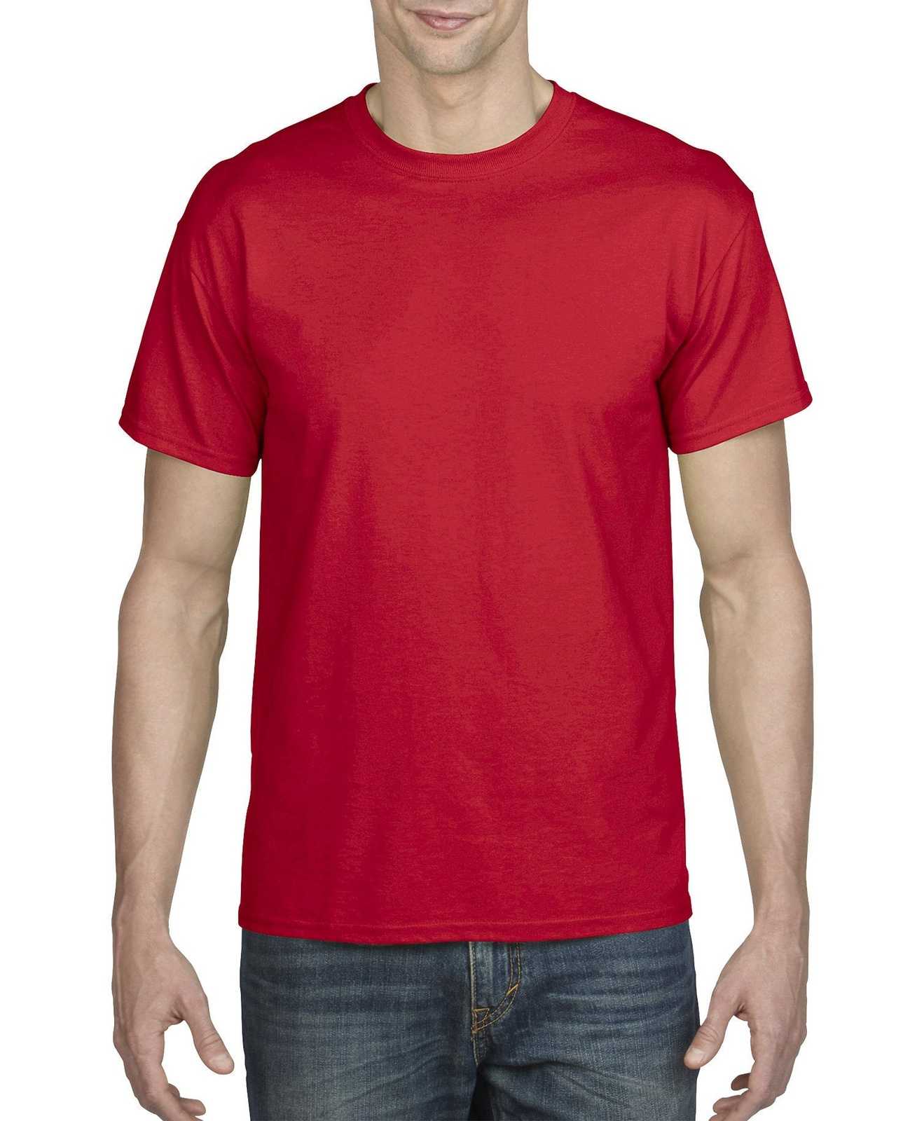 Gildan 8000 Dryblend 50 Cotton/50 Poly T-Shirt - Sport Scarlet Red - HIT a Double