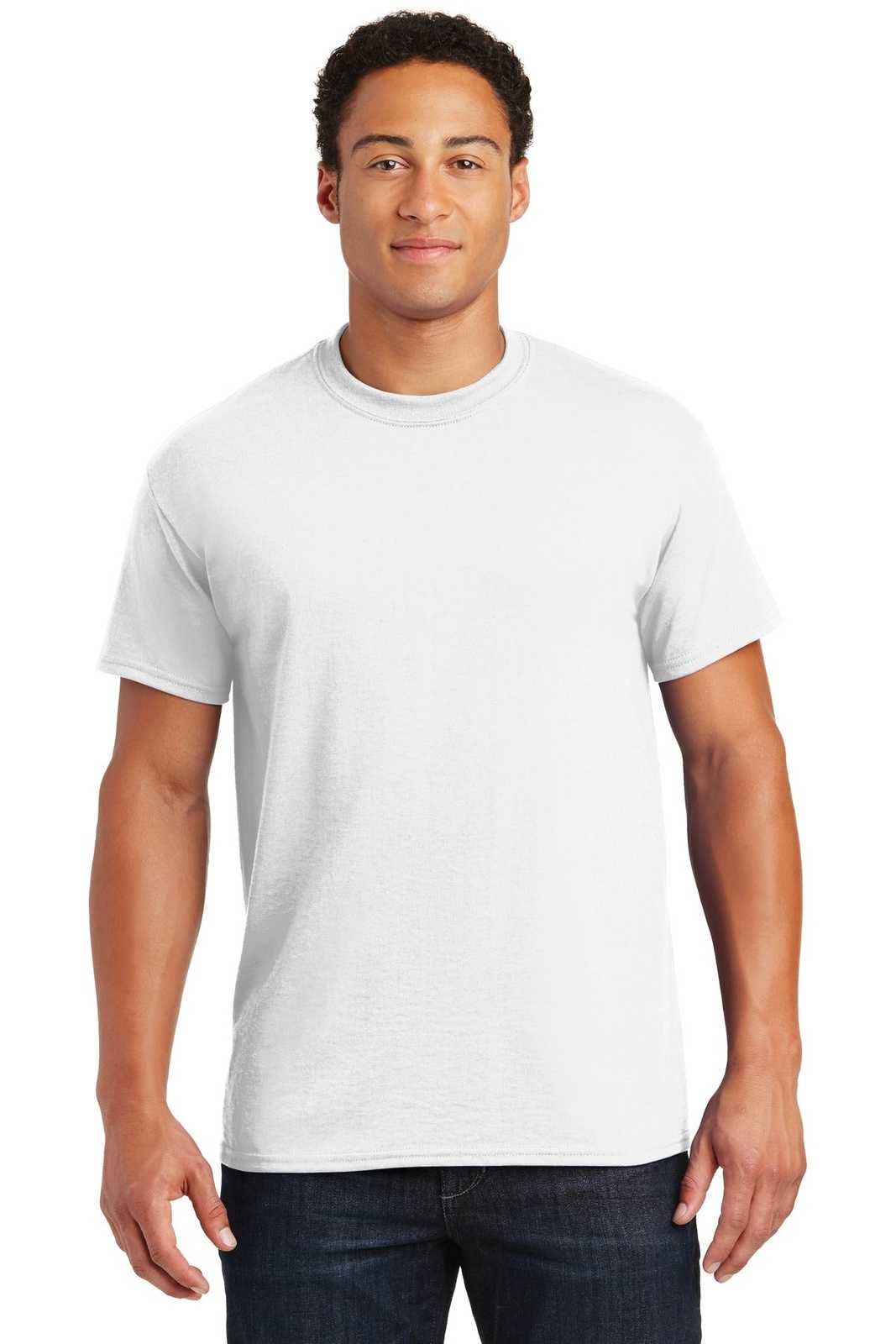 Gildan 8000 Dryblend 50 Cotton/50 Poly T-Shirt - White - HIT a Double