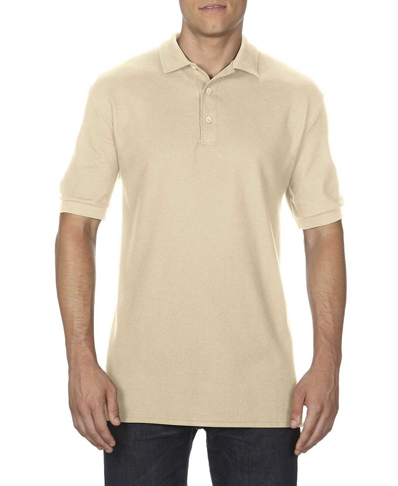 Gildan 82800 66-Ounce 100% Double Pique Cotton Sport Shirt - Sand - HIT a Double