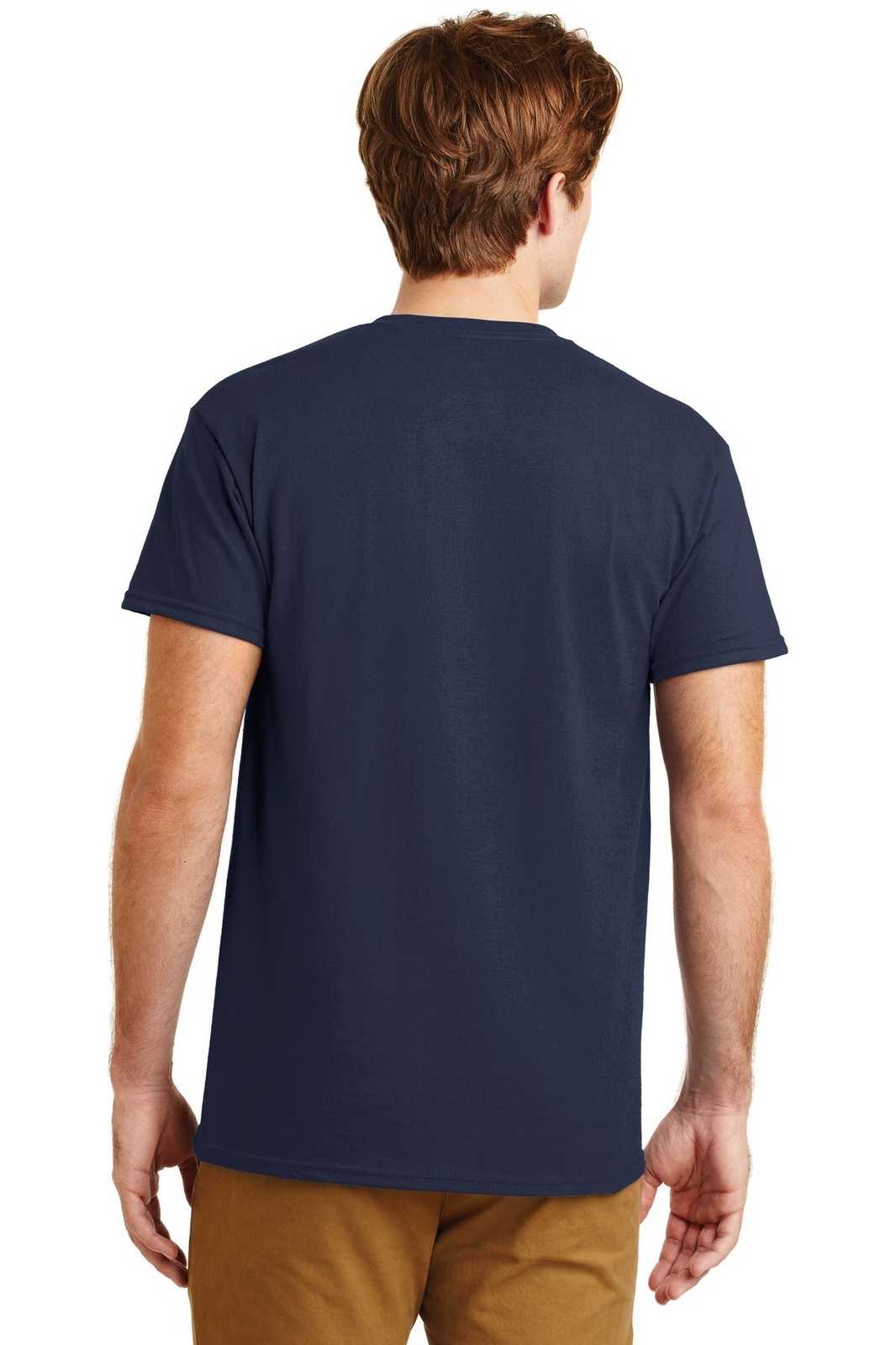 Gildan 8300 Dryblend 50 Cotton/50 Poly Pocket T-Shirt - Navy - HIT a Double