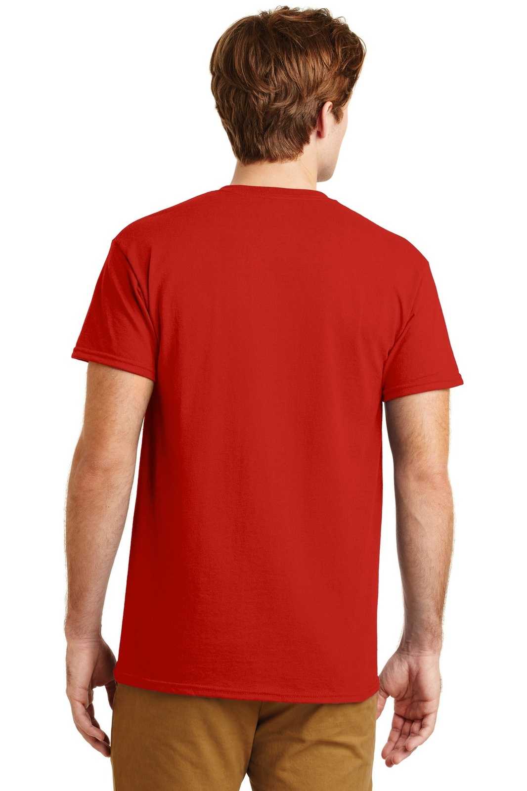 Gildan 8300 Dryblend 50 Cotton/50 Poly Pocket T-Shirt - Red - HIT a Double