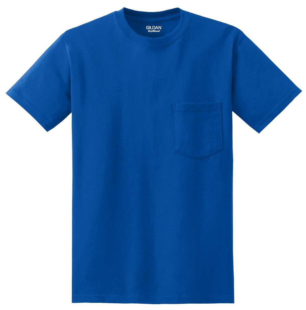 Gildan 8300 Dryblend 50 Cotton/50 Poly Pocket T-Shirt - Royal - HIT a Double