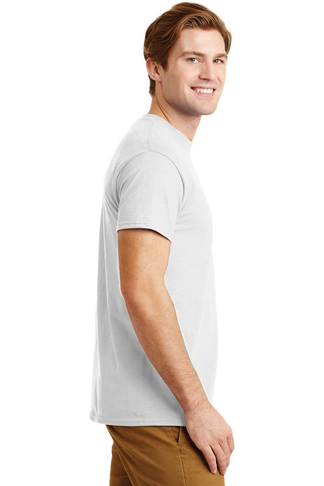 Gildan 8300 Dryblend 50 Cotton/50 Poly Pocket T-Shirt - White - HIT a Double