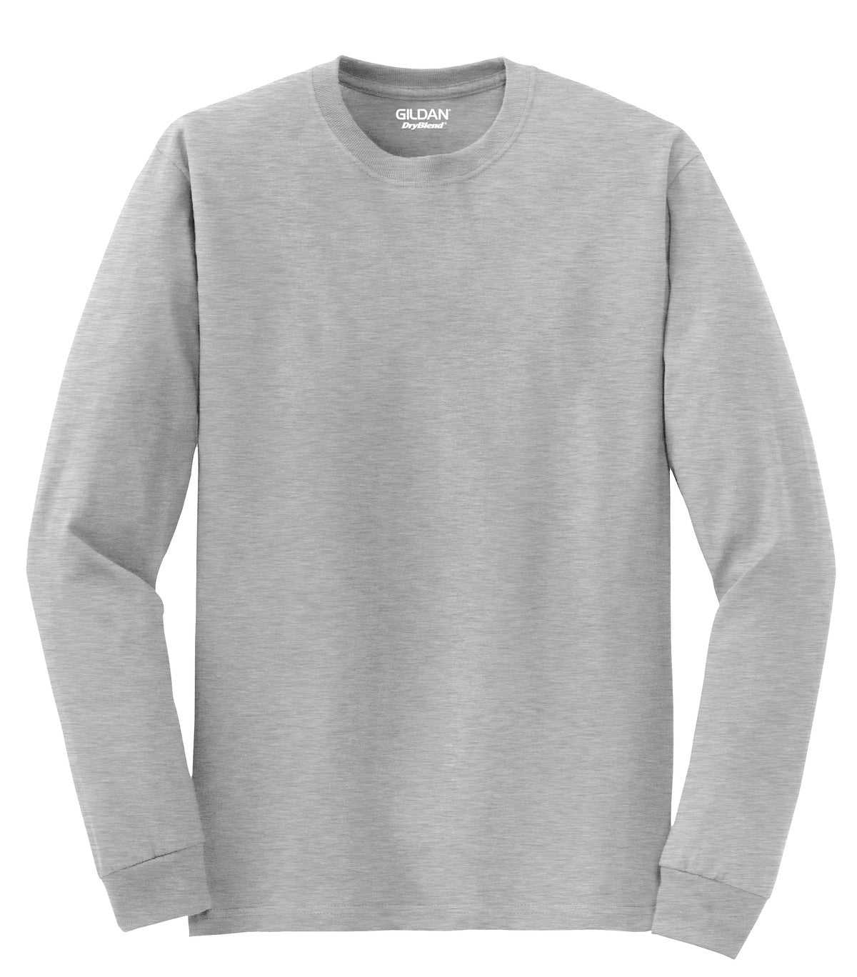 Gildan 8400 DryBlend 50 Cotton/50 Poly Long Sleeve T-Shirt - Ash Gray - HIT a Double