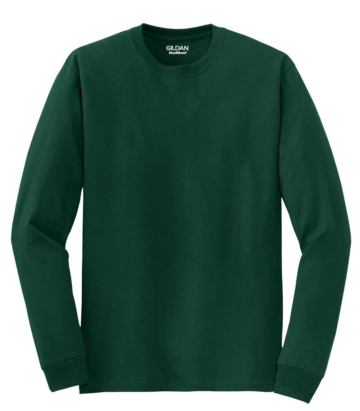 Gildan 8400 Dryblend 50 Cotton/50 Poly Long Sleeve T-Shirt - Forest Green - HIT a Double