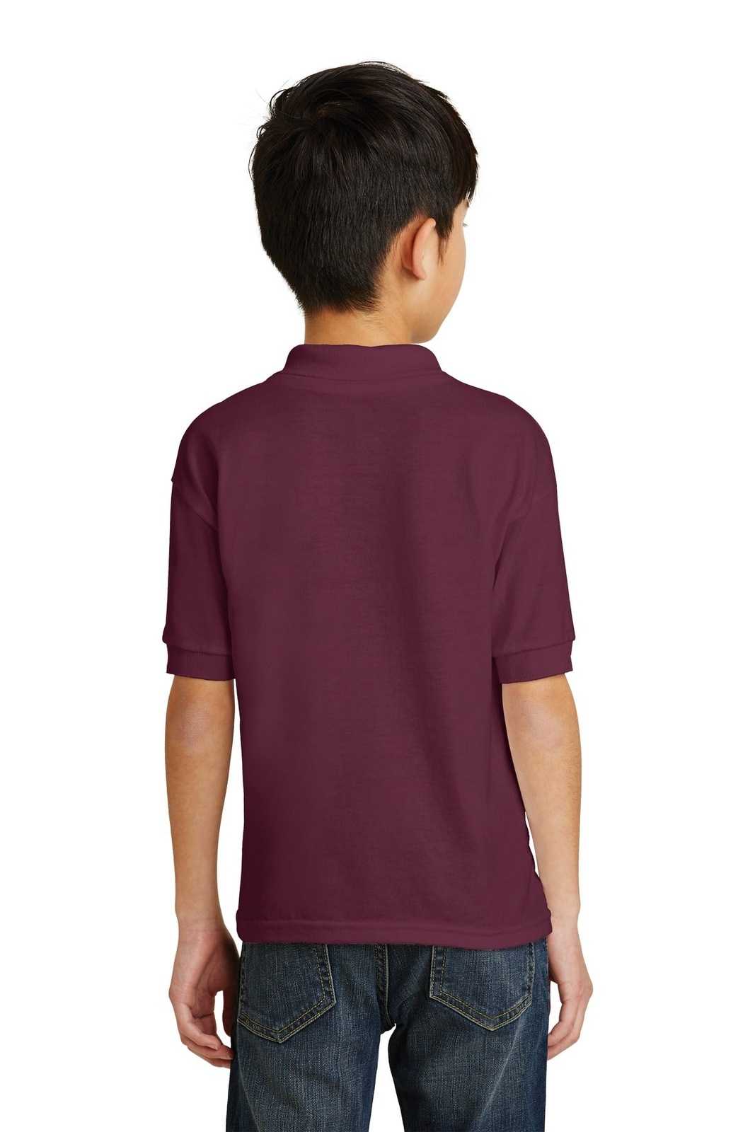 Gildan 8800B Youth Dryblend 6-Ounce Jersey Knit Sport Shirt - Maroon - HIT a Double