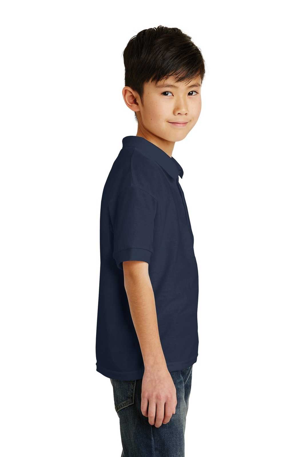 Gildan 8800B Youth Dryblend 6-Ounce Jersey Knit Sport Shirt - Navy - HIT a Double