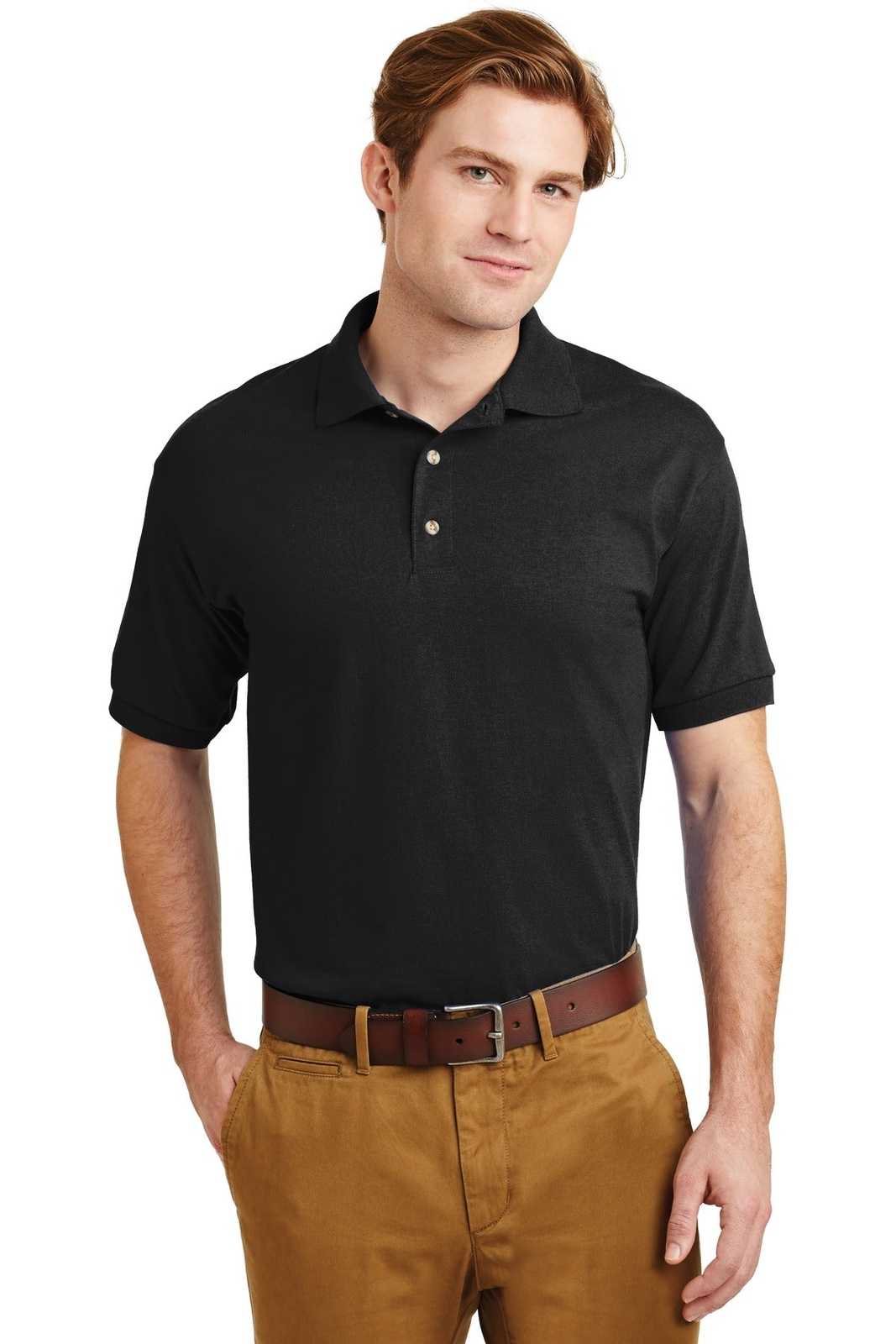 Gildan 8800 Dryblend 6-Ounce Jersey Knit Sport Shirt - Black - HIT a Double