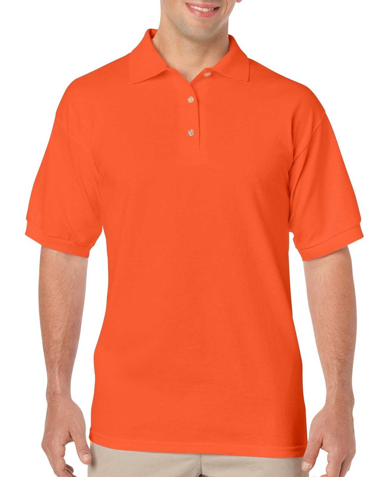 Gildan 8800 Dryblend 6-Ounce Jersey Knit Sport Shirt - Orange - HIT a Double