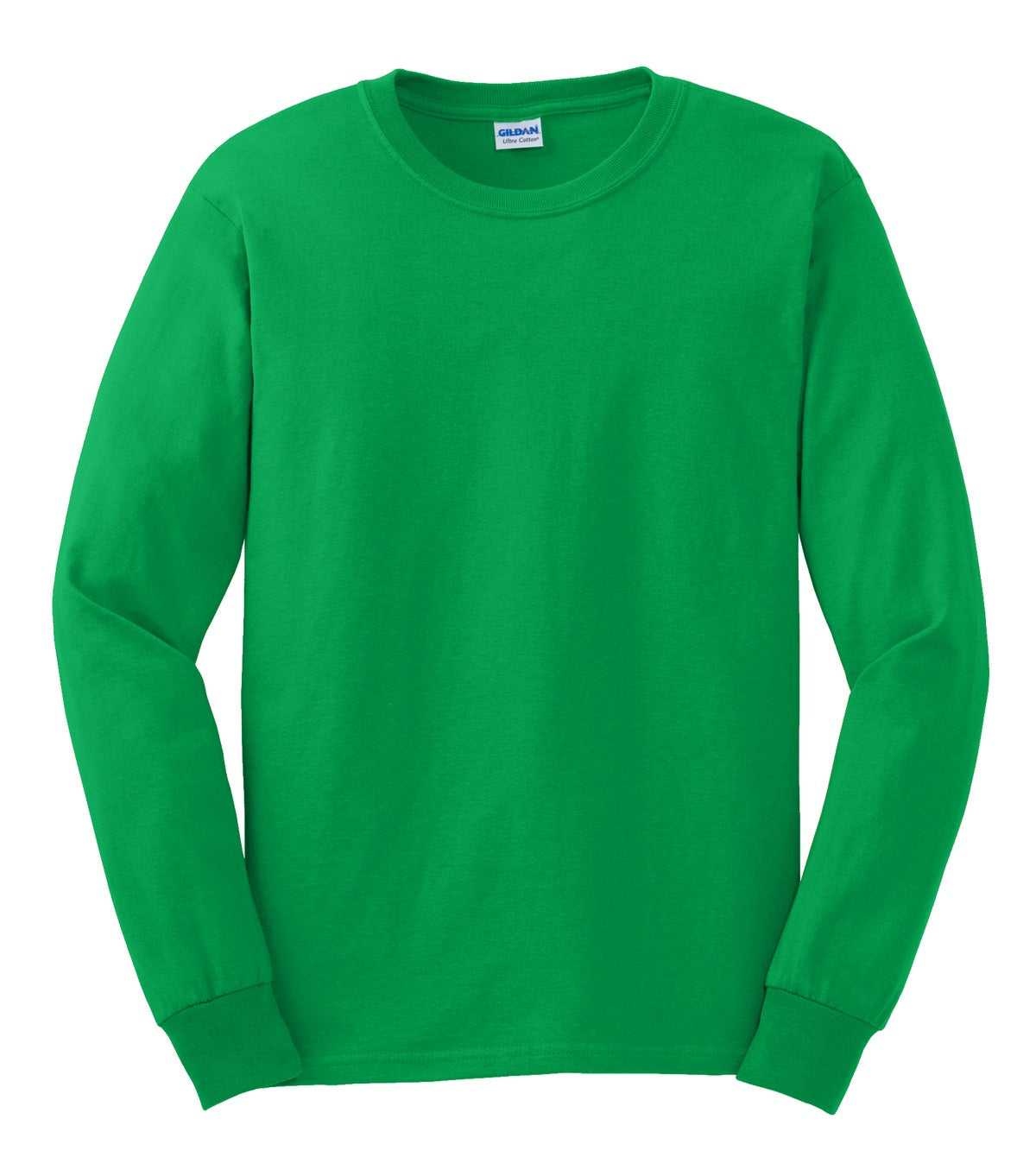 Gildan G2400 Ultra Cotton 100% Cotton Long Sleeve T-Shirt - Irish Green - HIT a Double