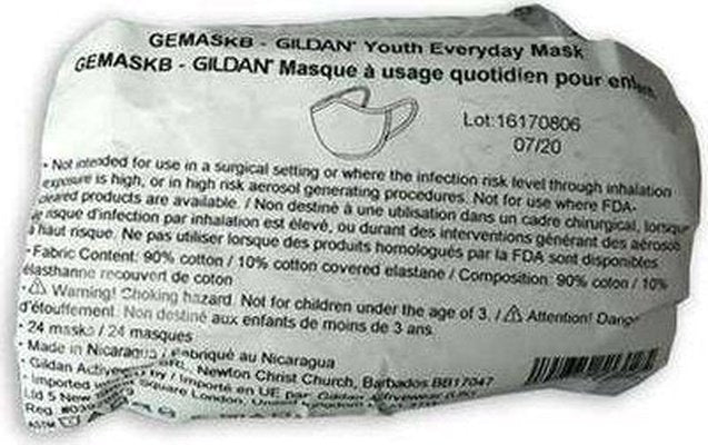 Gildan GEMASKB Youth Everyday Mask Pkg 24 - White - HIT a Double