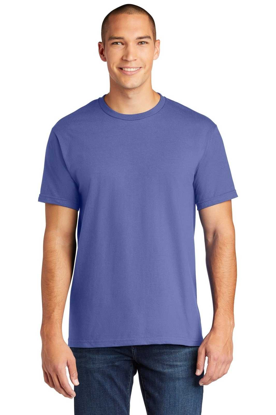 Gildan H000 Hammer T-Shirt - Flo Blue - HIT a Double