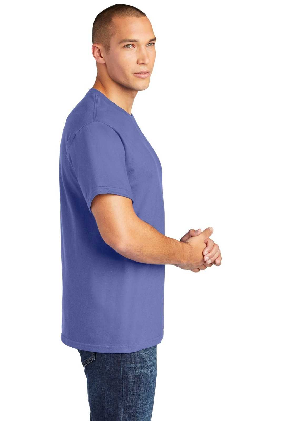 Gildan H000 Hammer T-Shirt - Flo Blue - HIT a Double