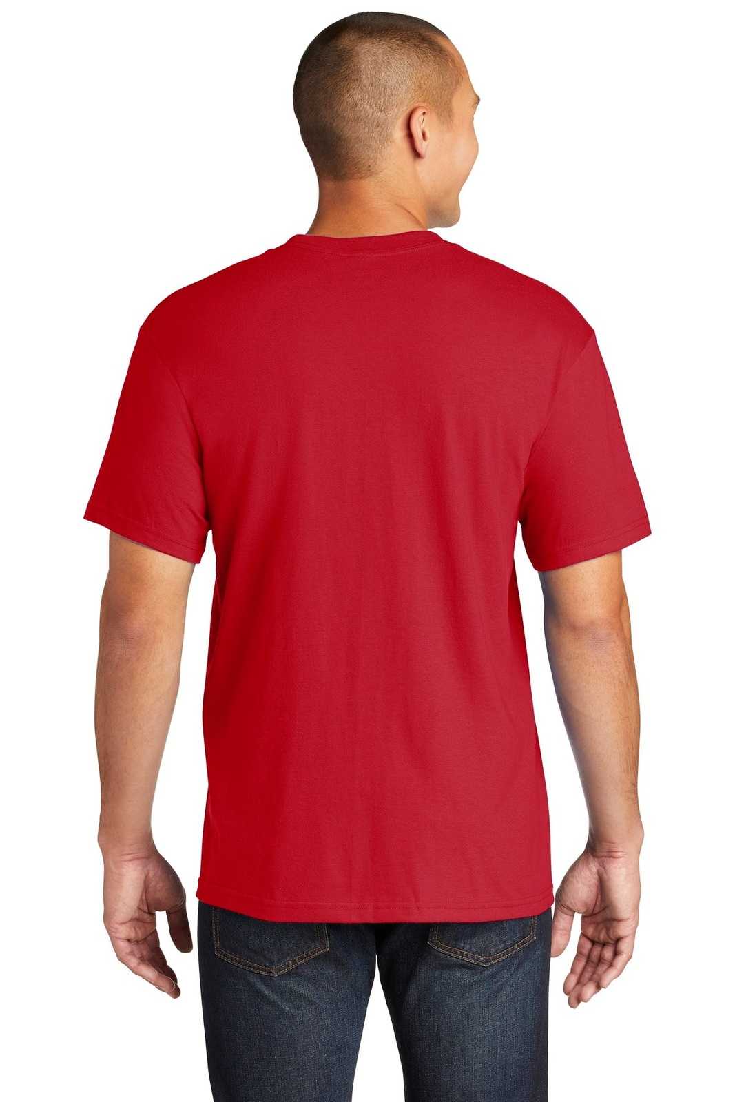 Gildan H300 Hammer Pocket T-Shirt - Sport Scarlet Red - HIT a Double