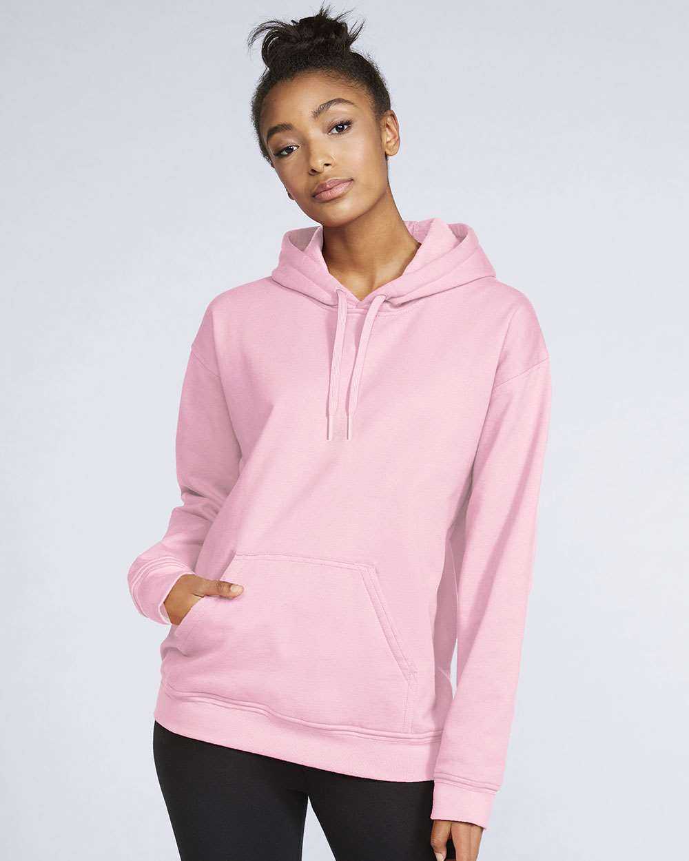 Gildan SF500 Softstyle Hooded Sweatshirt - Light Pink - HIT a Double