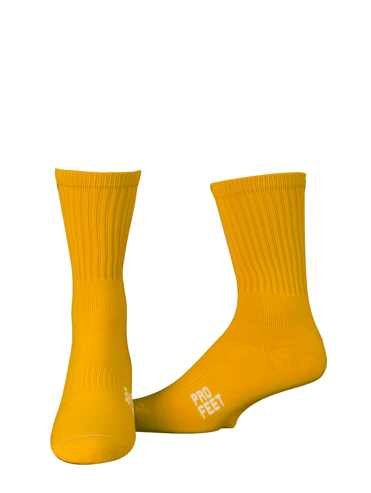 Pro Feet 385 Colored Crew Socks -- Gold - HIT a Double