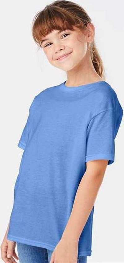 Hanes 5480 Essential-T Youth T-Shirt - Carolina Blue - HIT a Double - 3