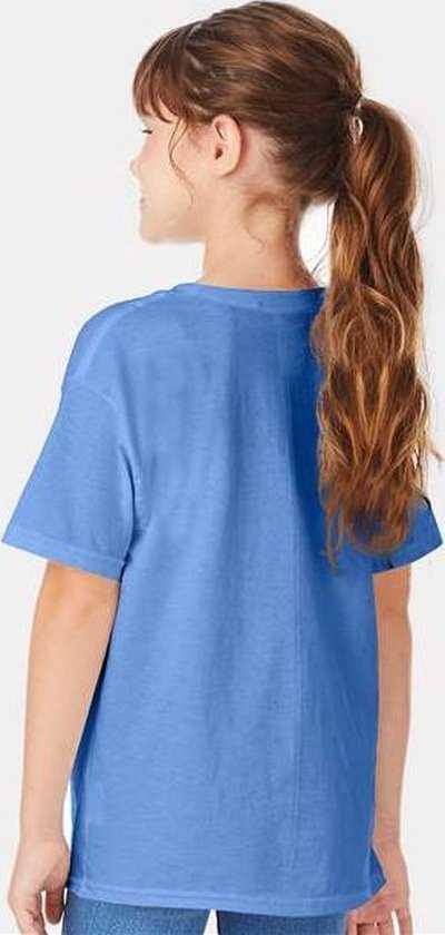 Hanes 5480 Essential-T Youth T-Shirt - Carolina Blue - HIT a Double - 4