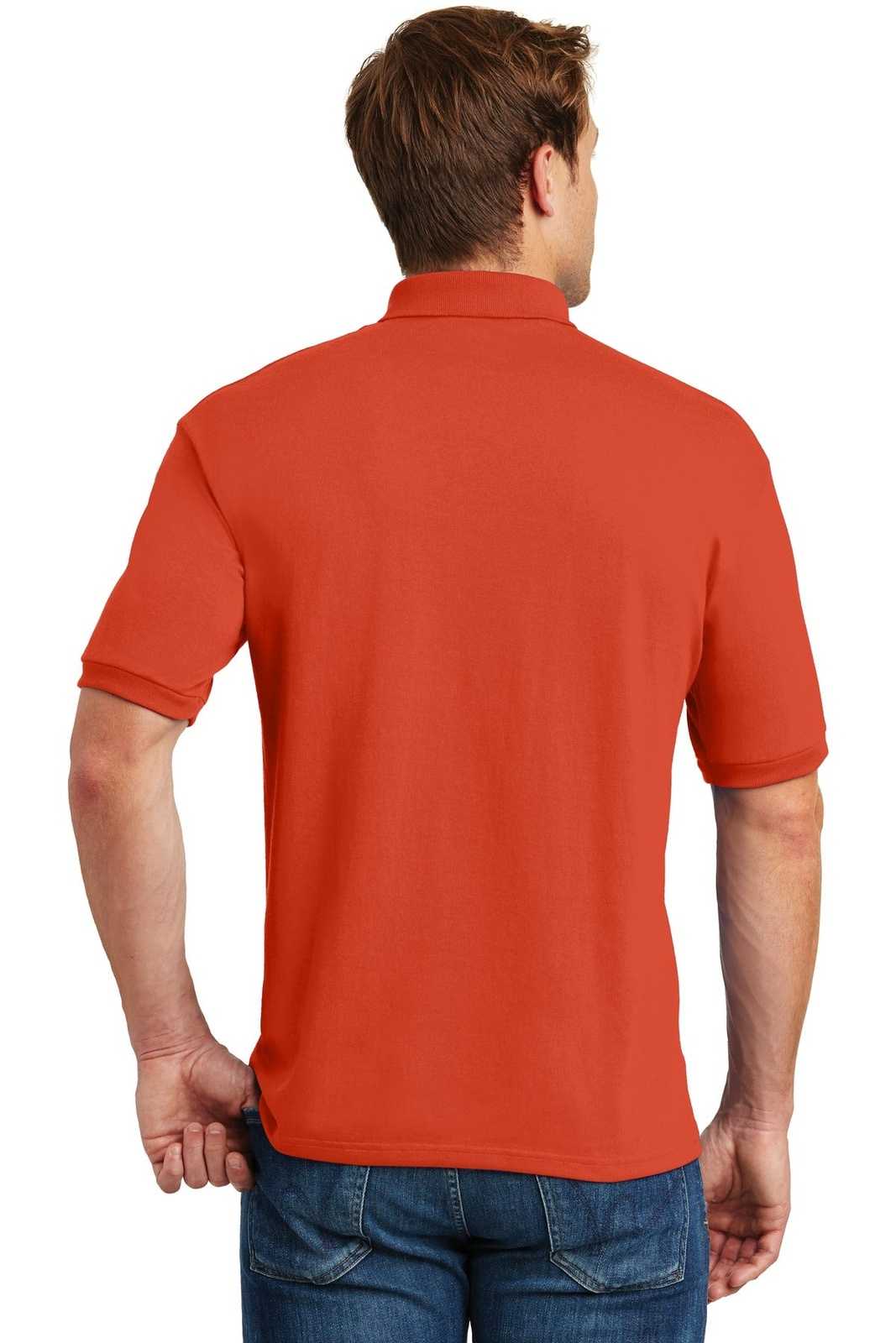 Hanes 054X Ecosmart 5.2-Ounce Jersey Knit Sport Shirt - Orange - HIT a Double