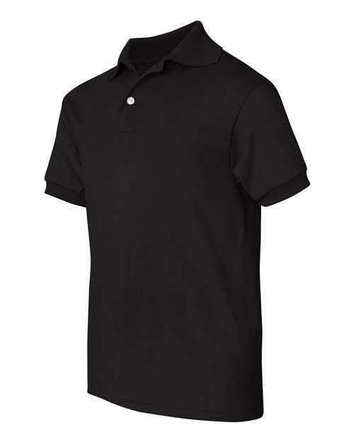 Hanes 054Y Youth Ecosmart Jersey Polo - Black - HIT a Double