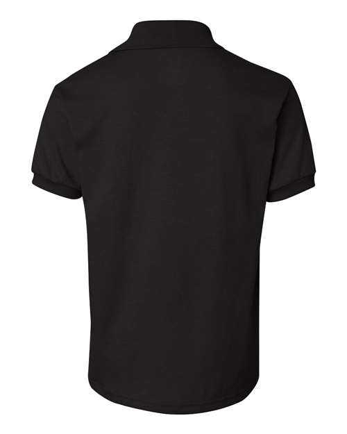 Hanes 054Y Youth Ecosmart Jersey Polo - Black - HIT a Double