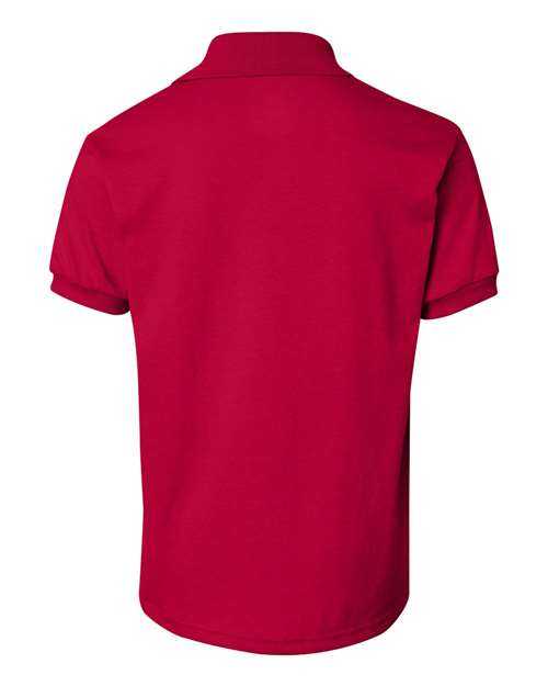 Hanes 054Y Youth Ecosmart Jersey Polo - Deep Red - HIT a Double