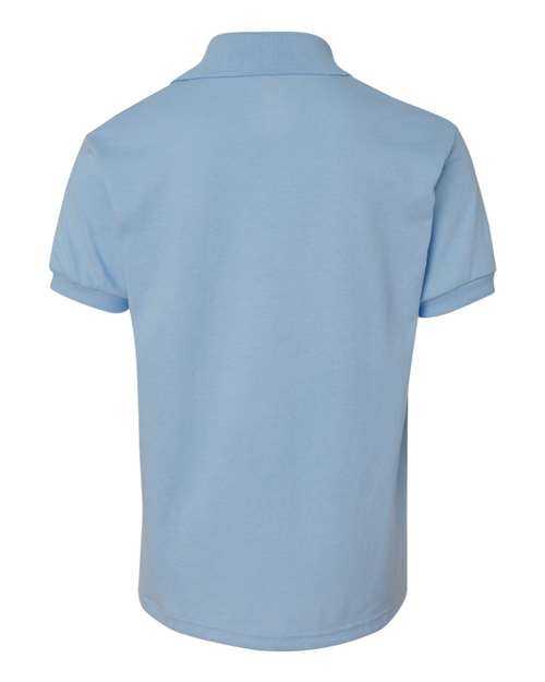 Hanes 054Y Youth Ecosmart Jersey Polo - Light Blue - HIT a Double