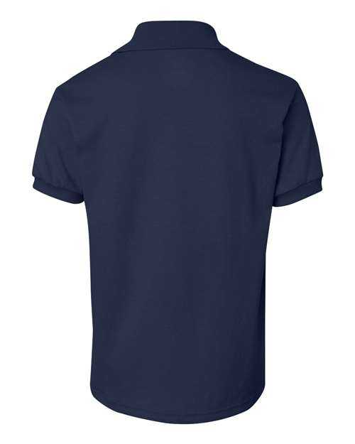 Hanes 054Y Youth Ecosmart Jersey Polo - Navy - HIT a Double