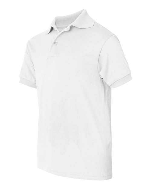 Hanes 054Y Youth Ecosmart Jersey Polo - White - HIT a Double