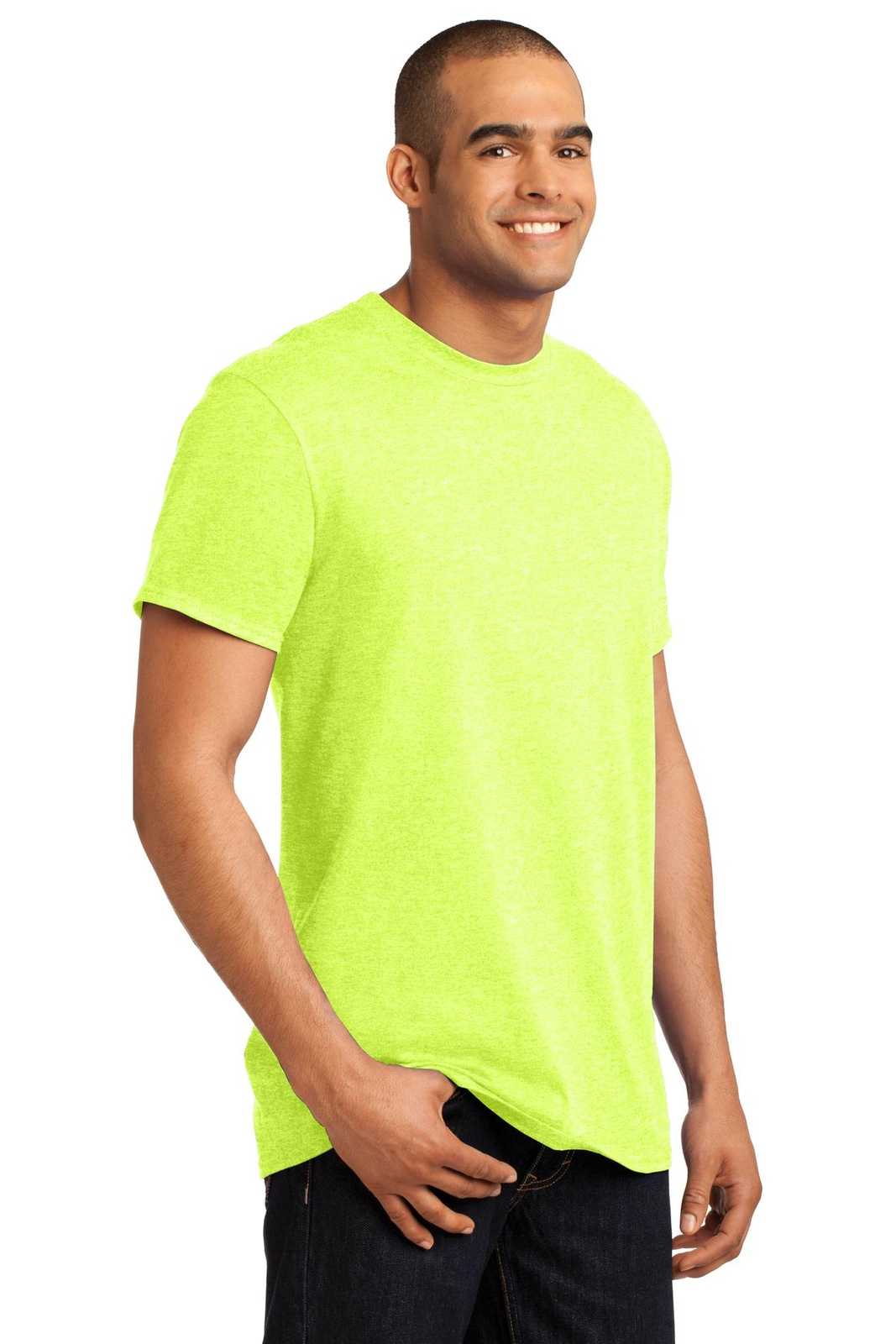 Hanes 4200 X-Temp T-Shirt - Neon Lemon Heather - HIT a Double
