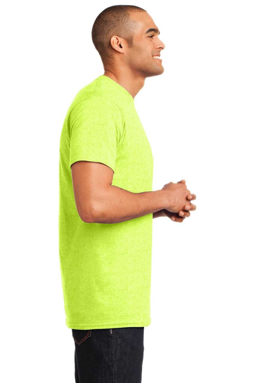 Hanes 4200 X-Temp T-Shirt - Neon Lemon Heather - HIT a Double