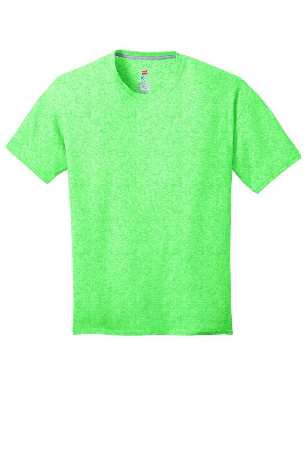 Hanes 4200 X-Temp T-Shirt - Neon Lime Heather - HIT a Double