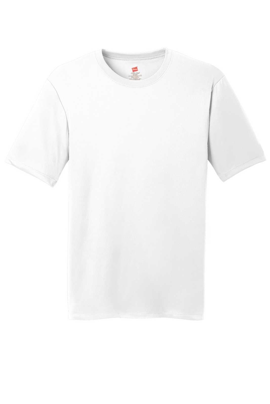 Hanes 4820 Cool Dri Performance T-Shirt - White - HIT a Double