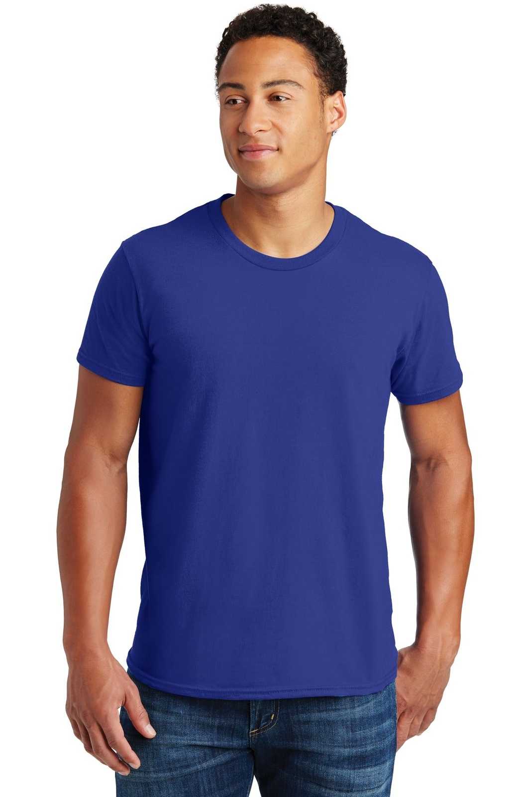 Hanes 4980 Nano-T Cotton T-Shirt - Deep Royal - HIT a Double
