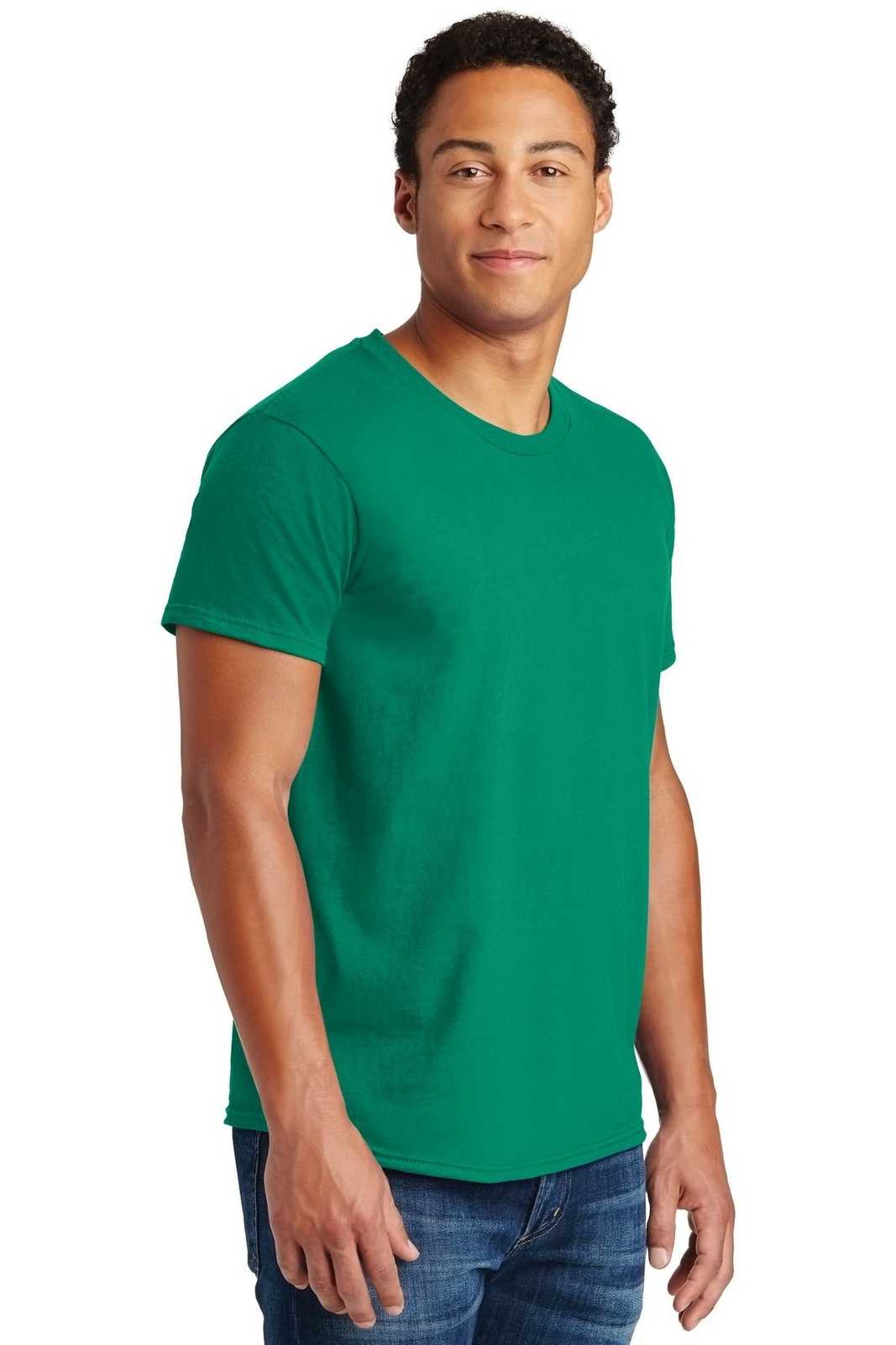 Hanes 4980 Nano-T Cotton T-Shirt - Kelly Green - HIT a Double