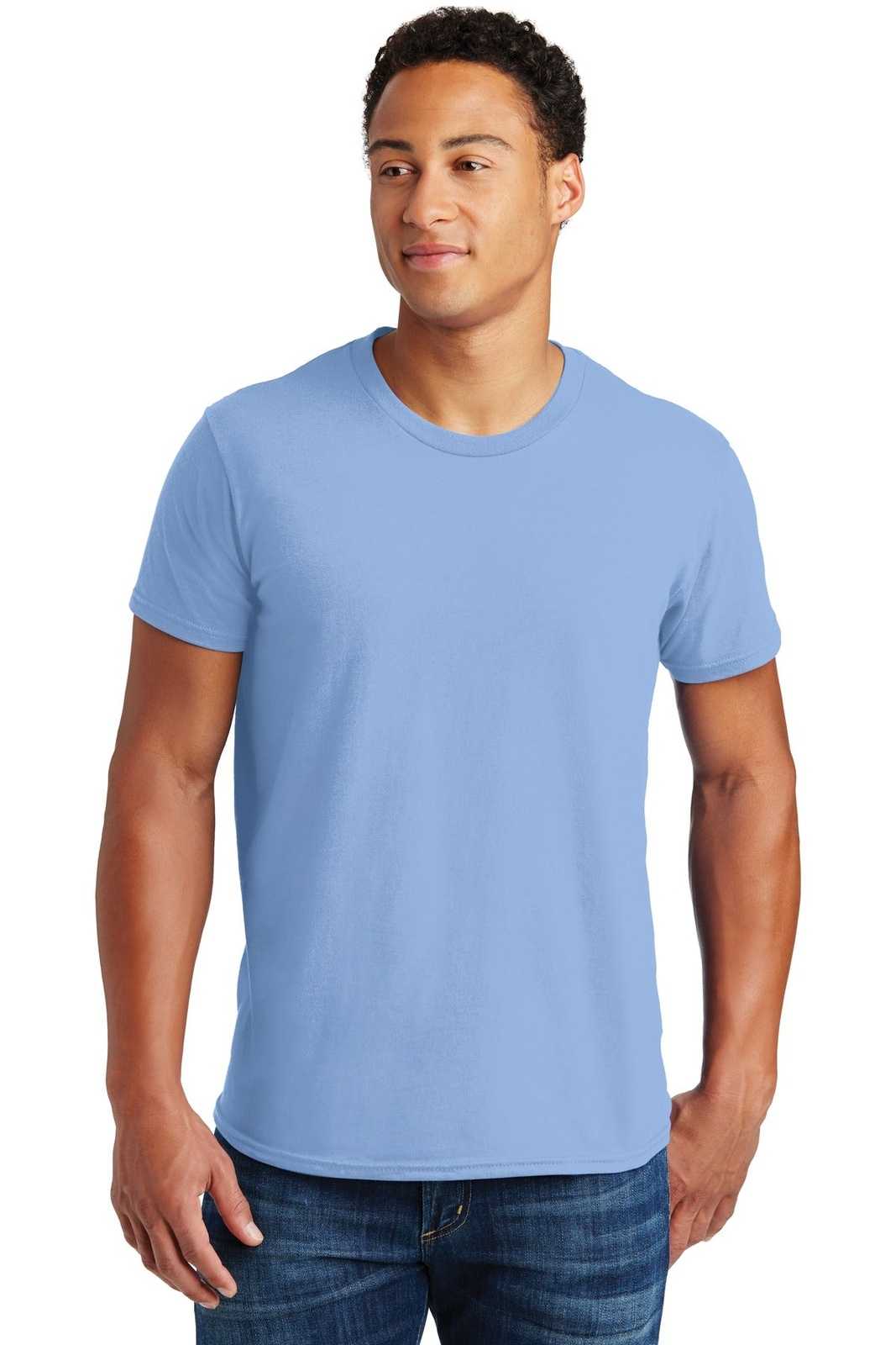 Hanes 4980 Nano-T Cotton T-Shirt - Light Blue - HIT a Double
