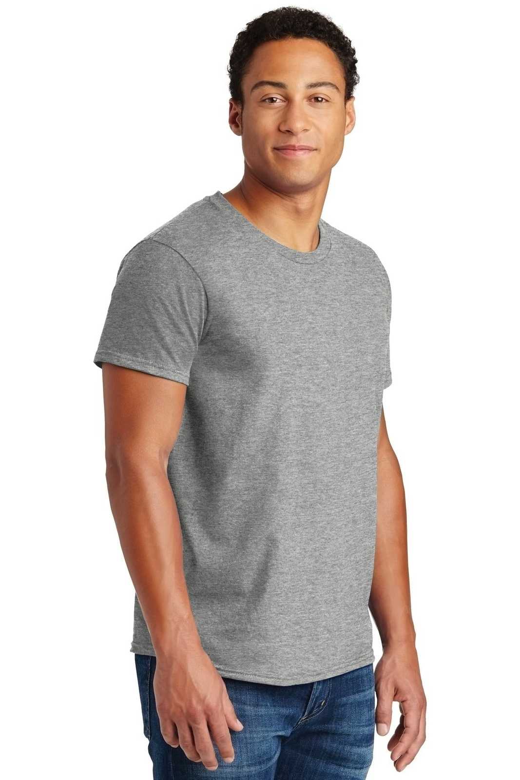 Hanes 4980 Nano-T Cotton T-Shirt - Light Steel - HIT a Double
