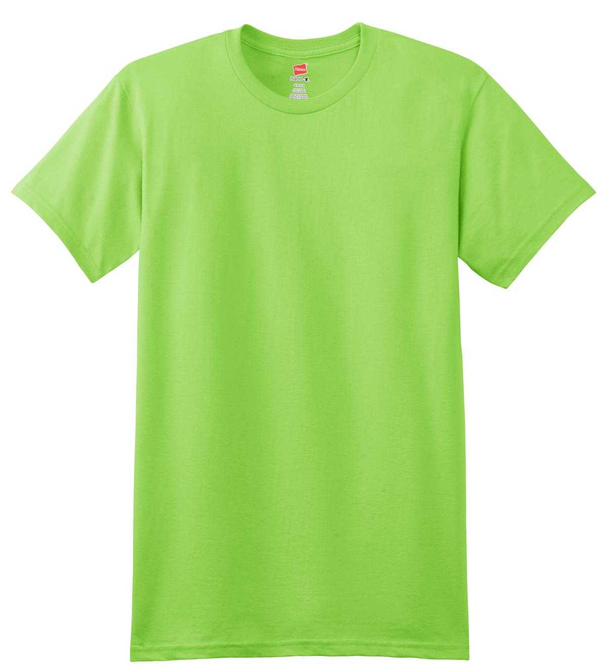 Hanes 4980 Nano-T Cotton T-Shirt - Lime - HIT a Double